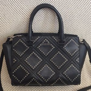 Michael Kors Selma Diamond Satchel Purse